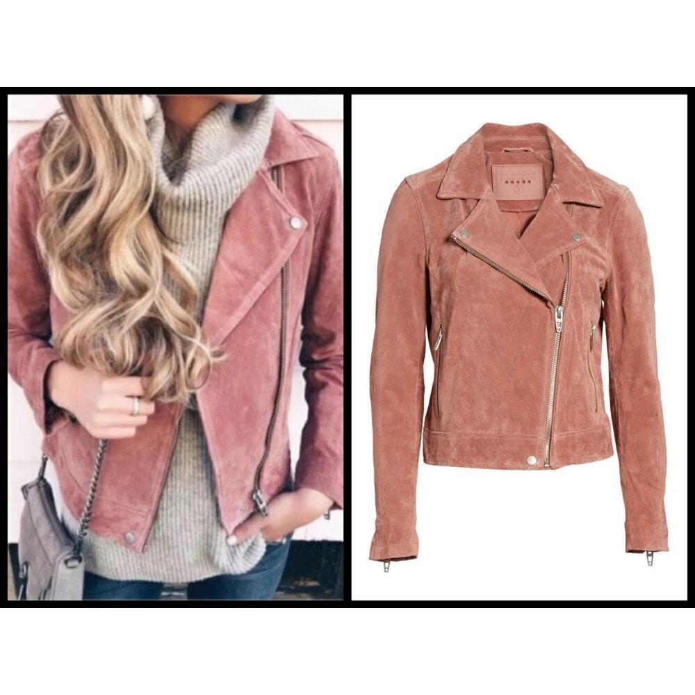 💕BLANKNYC💕 Suede Moto Jacket ~ Coral Cedar
